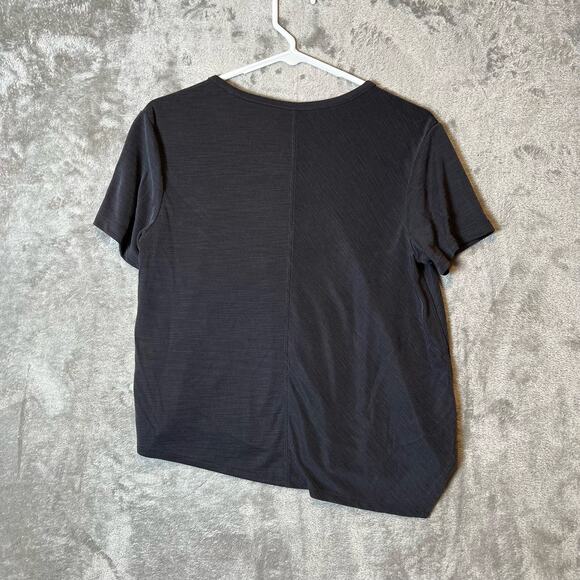 Athleta Size Small Relaxed Plain Short Sleeve Tee Black Women's - Picture 5 of 7